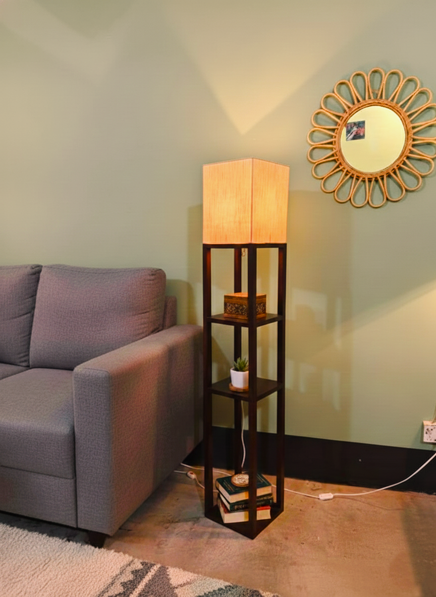 Squre Shelf Lamp with Ambient Light 